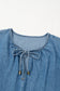 Dusk Denim Ruffled Peplum Top - Fashionfitz