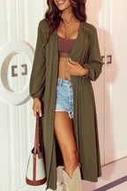 Green Lightweight Duster Cardigan