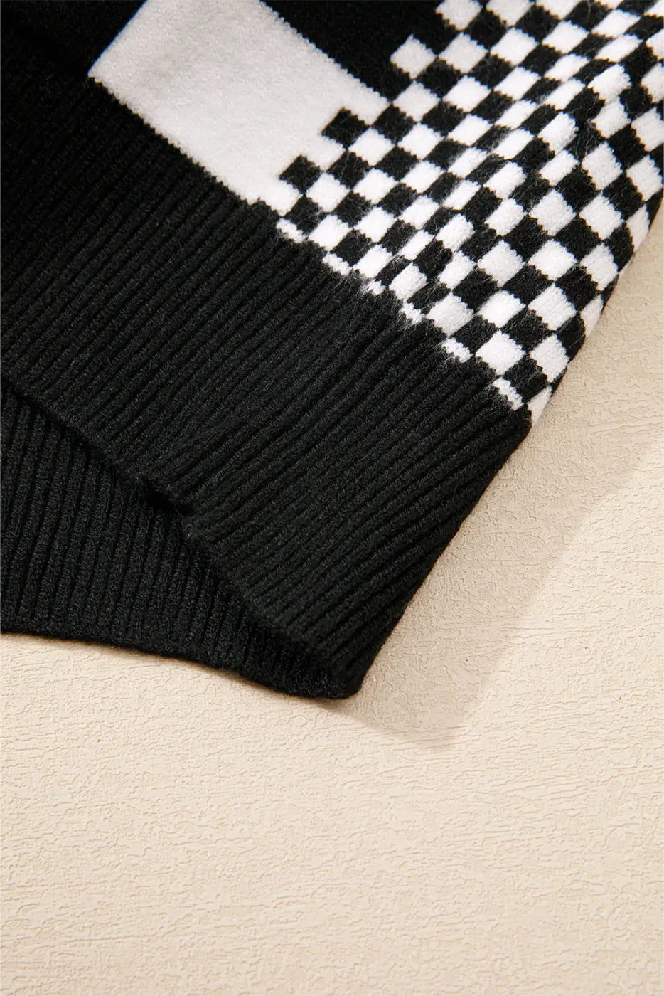 Smoky plaid soft knit jumper sweaters