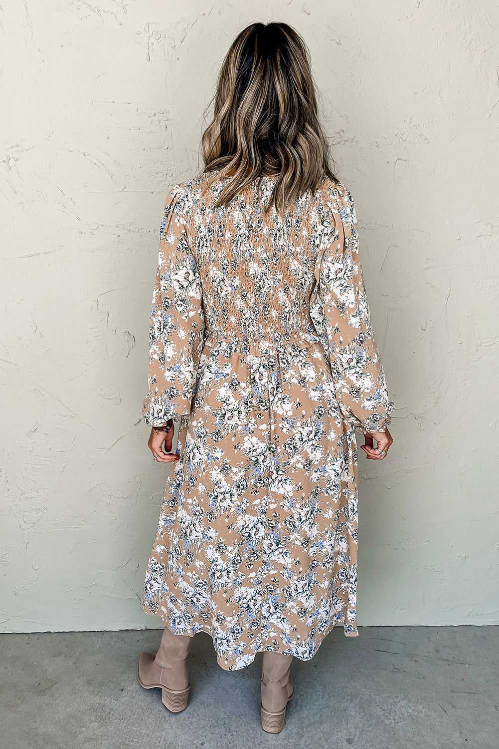 Maple Grove Floral Maxi Dress - Smocked Puff Sleeve