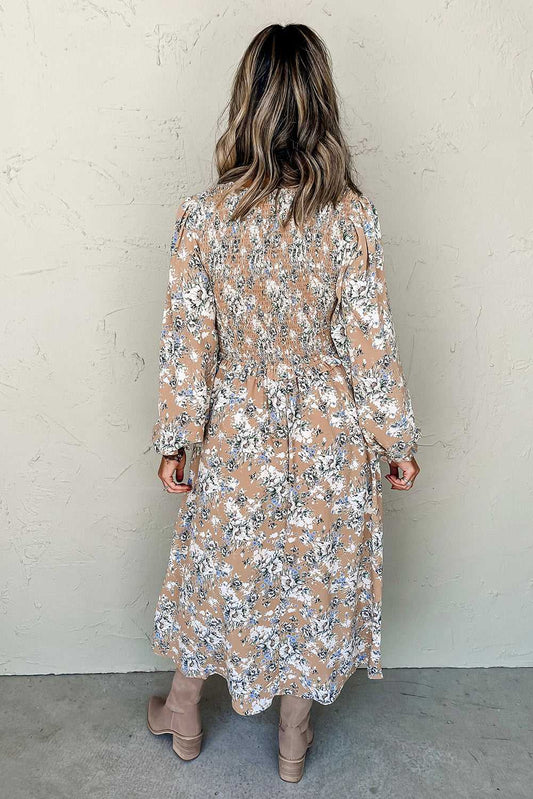 Maple Grove Floral Maxi Dress - Smocked Puff Sleeve