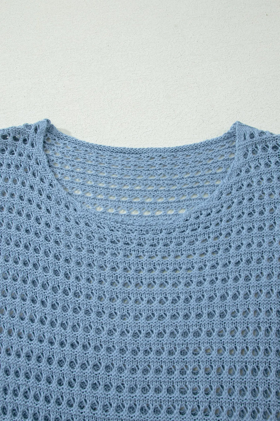 Boho knit crochet sweater women UK — full length front view on model