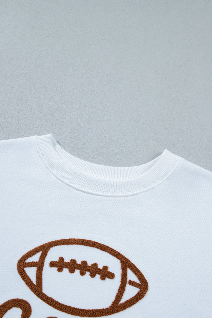 Game Day Rugby Pattern Crewneck Sweatshirt