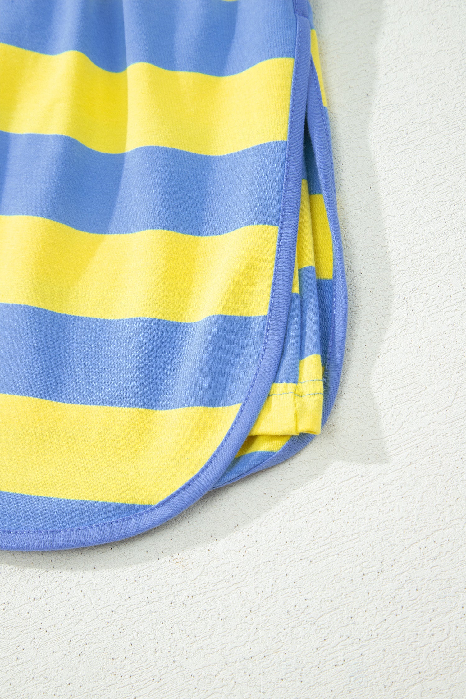 Yellow Stripe Dolman Tee & Drawstring Skort Athletic Set Women UK