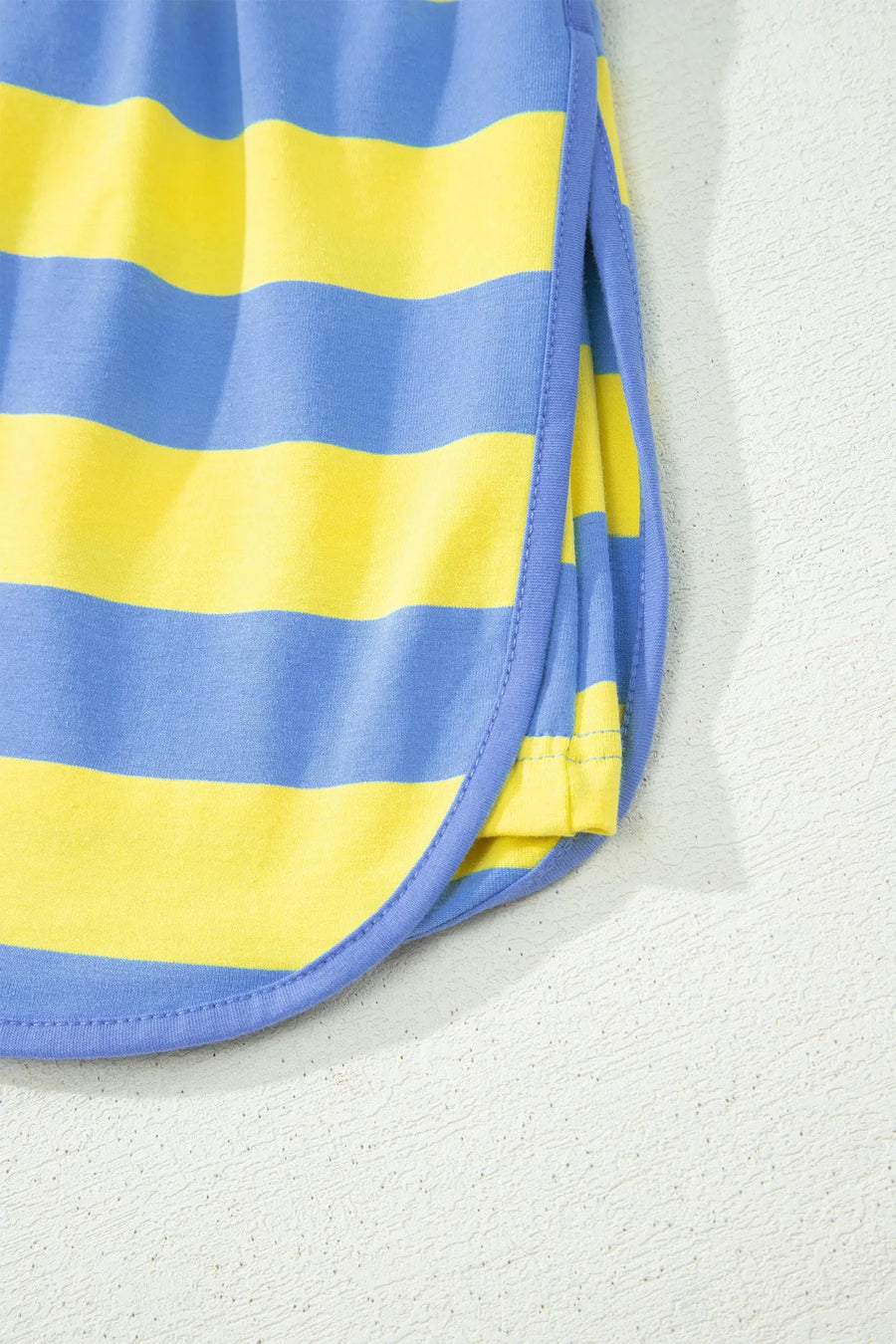 Yellow Stripe Dolman Tee & Drawstring Skort Athletic Set Women UK — front view third option | Fashionfitz UK