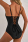 Open Back One-Piece Swimsuit - Fashionfitz
