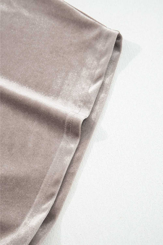 Open Front Draped Velvet Kimono