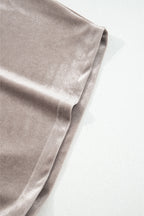 Open Front Draped Velvet Kimono