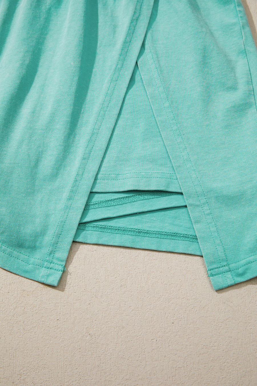 Mineral Wash V-Neck Tee Skort Set Two Piece Co-Ord High Waist Split Mini