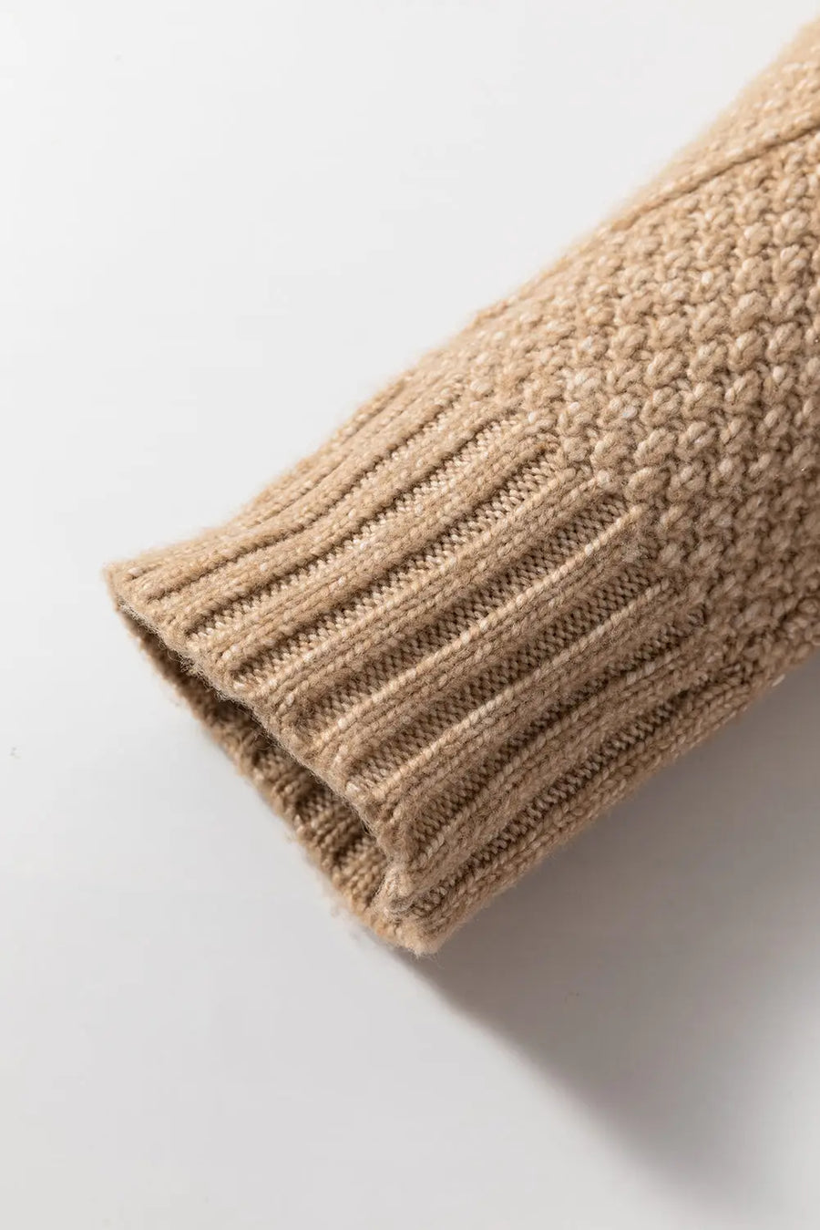 Parchment Cable Knit Drop Shoulder Loose Fit Jumper Dress UK