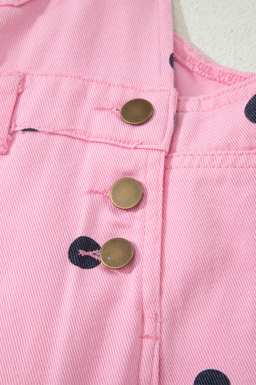 Polka Dot Denim Barrel Overalls Jumpsuit Women UK