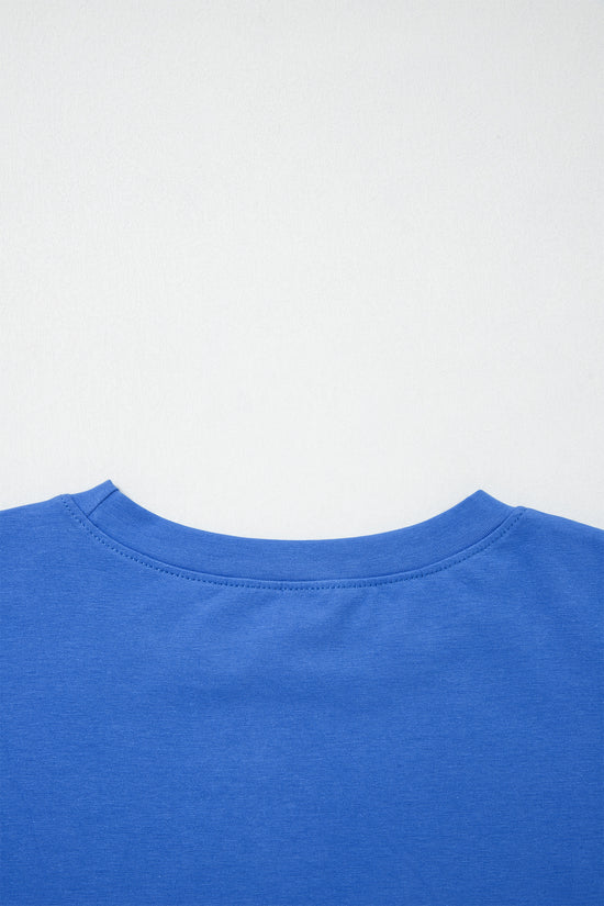 Varsity Stripe Crew Neck Short Sleeve Cotton T-Shirt