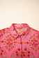 Rose Red Floral Loose Shirt - Fashionfitz