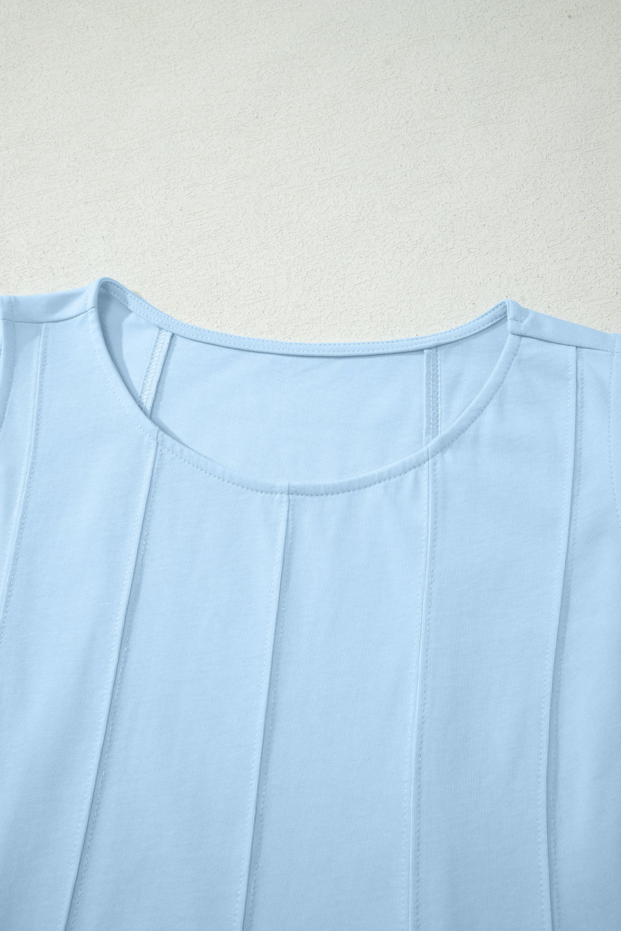 Stitched Detail Loose Tank & Cotton Shorts Set Women UK — close-up third option | Fashionfitz UK