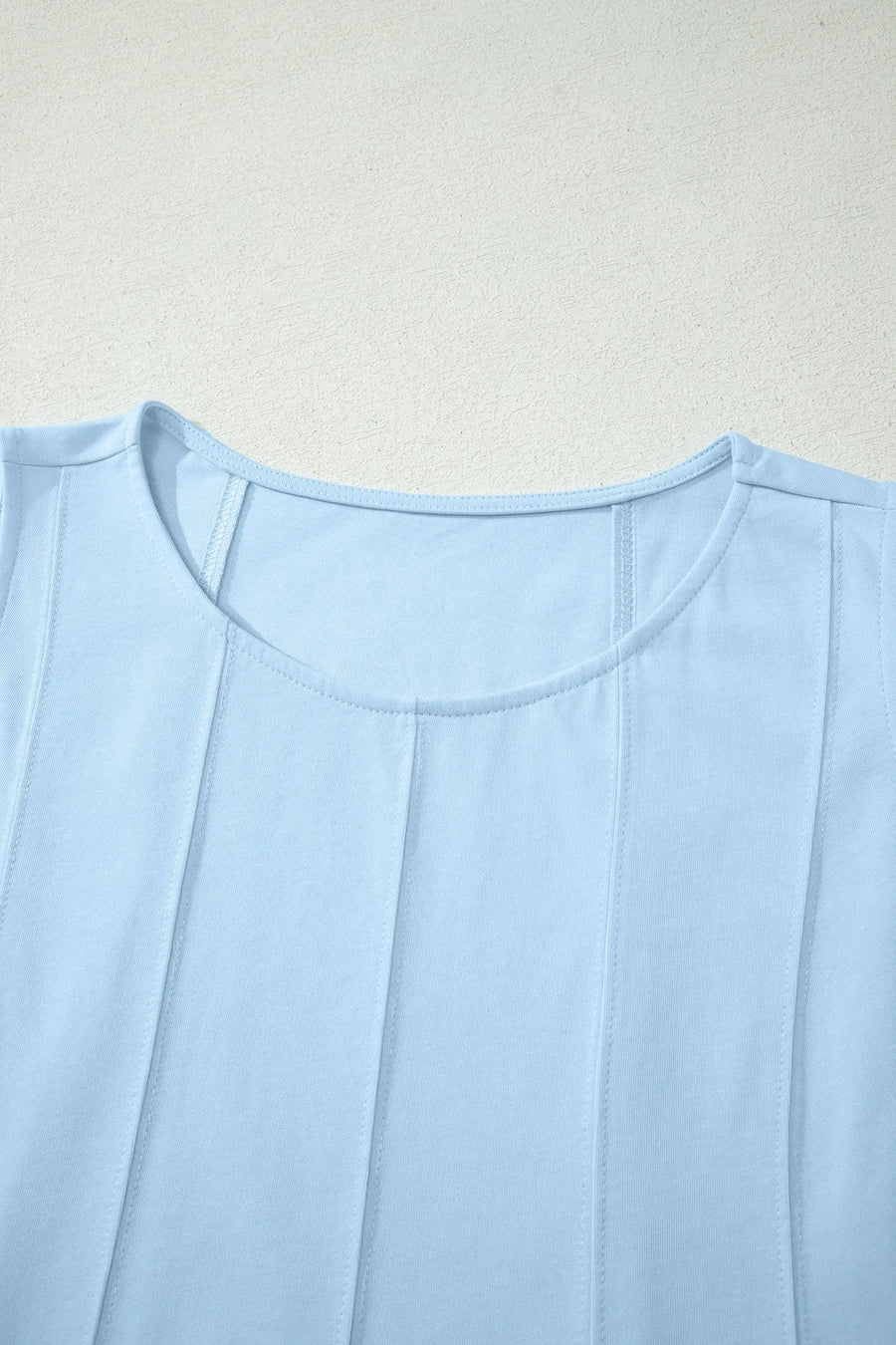 Stitched Detail Loose Tank & Cotton Shorts Set Women UK — close-up third option | Fashionfitz UK