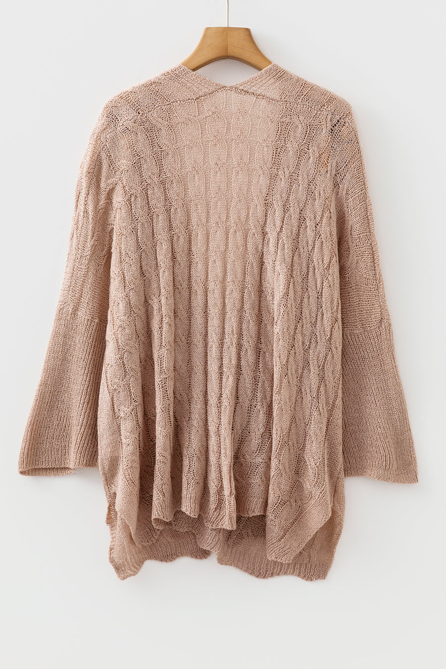 Hollowed Pattern Knit Drop Shoulder Cardigan Women UK