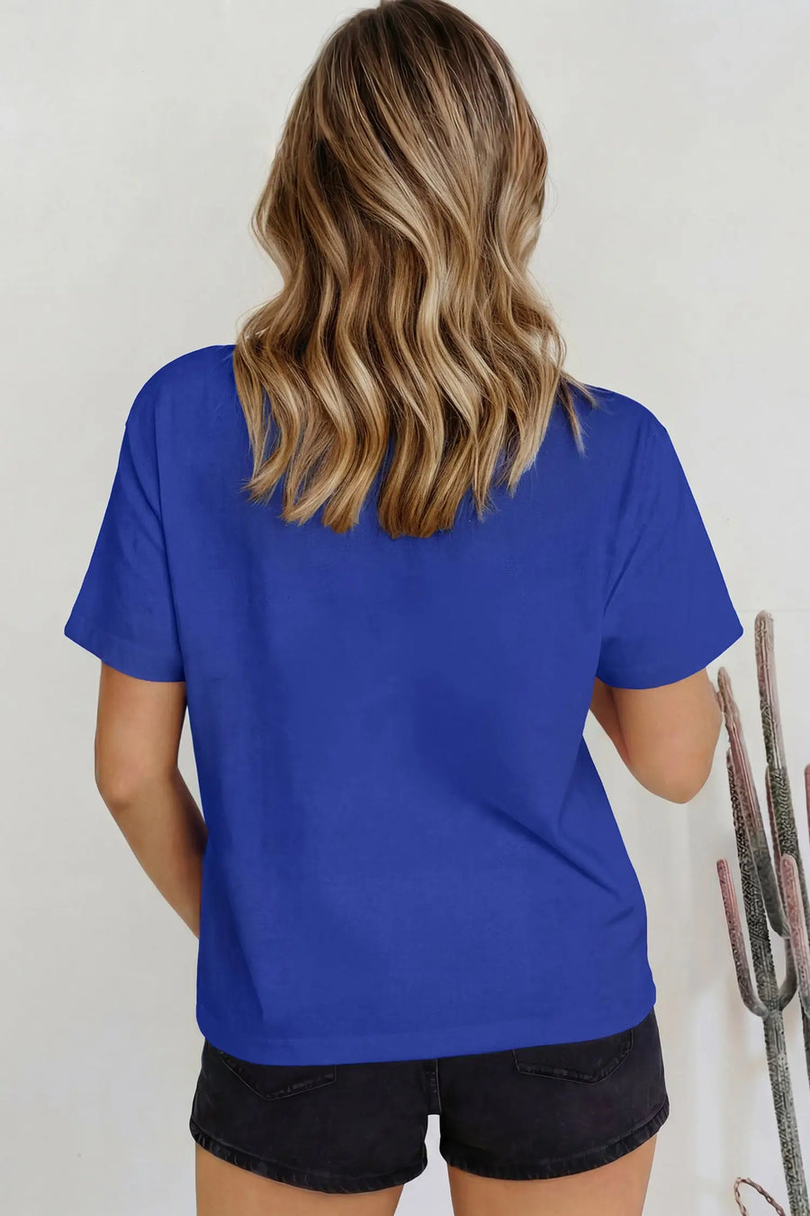 Solid colour oversized high neck tee side view | Fashionfitz UK