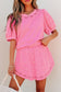 Pearl Bow Chic Co-Ord - Elegant Two-Piece Set