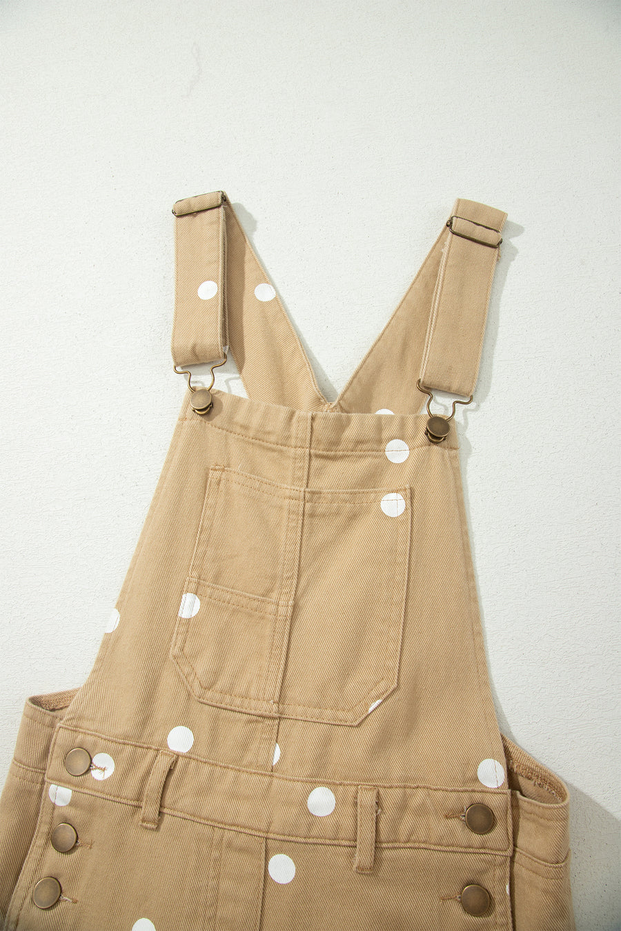Polka Dot Denim Barrel Overalls Jumpsuit Women UK