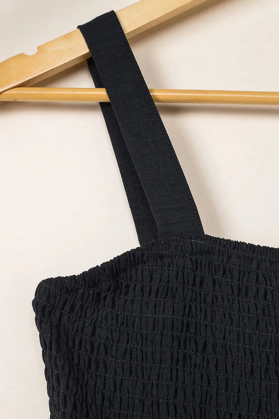 Smocked Wide Leg Jumpsuit - Fashionfitz