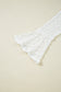 White Sheer Lace Bell Sleeve Blouse