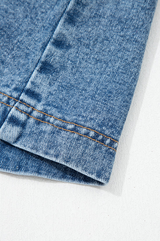 Western Belt Sleeveless Denim Dress