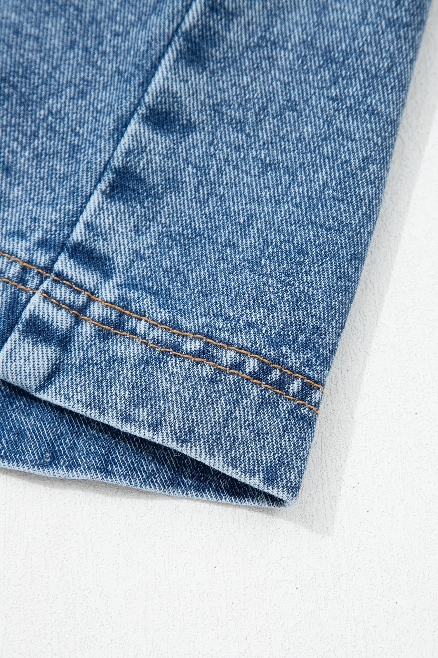 Western Belt Sleeveless Denim Dress