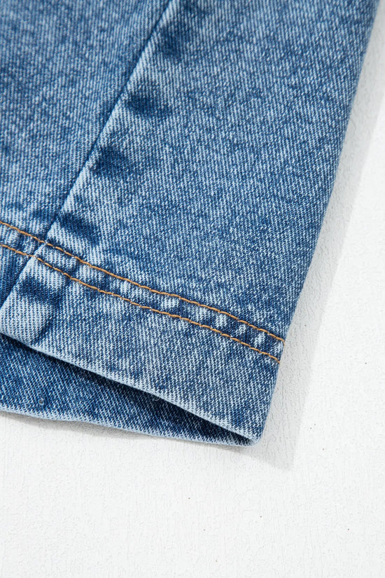 Western belt sleeveless denim dress dresses