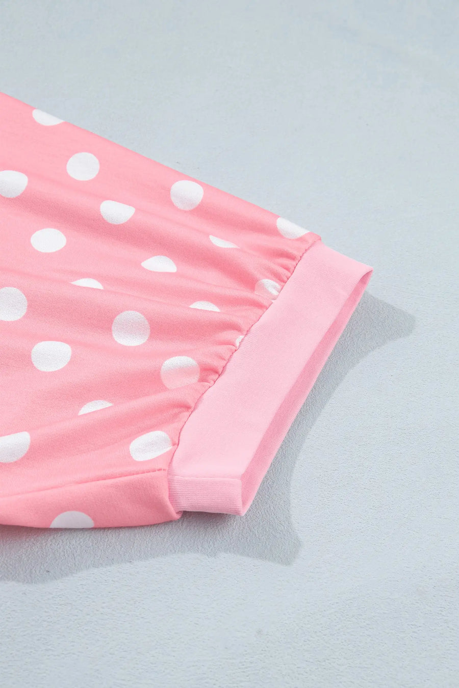 Polka Dot Oversized Top & Drawstring Shorts Set Women UK — close-up detail | Fashionfitz UK