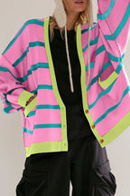 Urban Stripe Loose Cardigan