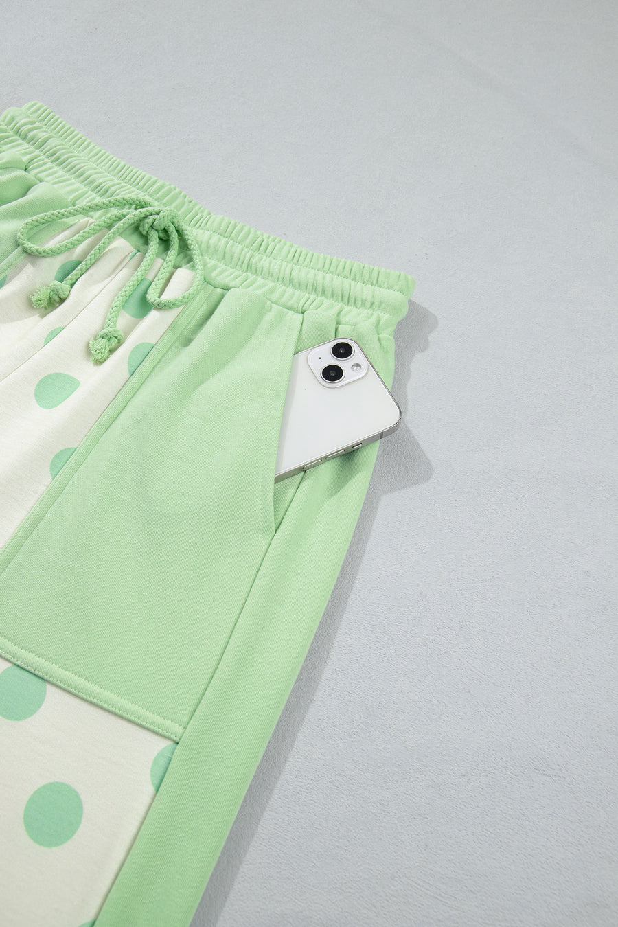 Colour Block Polka Dot Wide Leg Pant Set Women UK