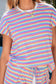 Funky Stripes Wide Leg Pants Set