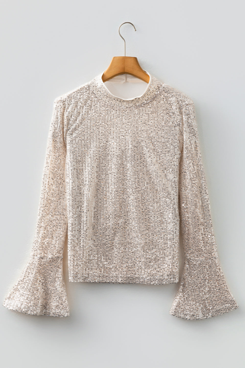Open Back Sequin Party Top – Bell Sleeves