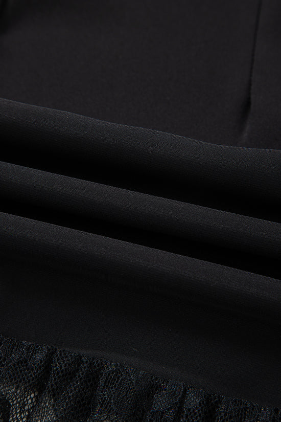 Black Lace Maxi Dress | Sleeveless Floral Lace Dress