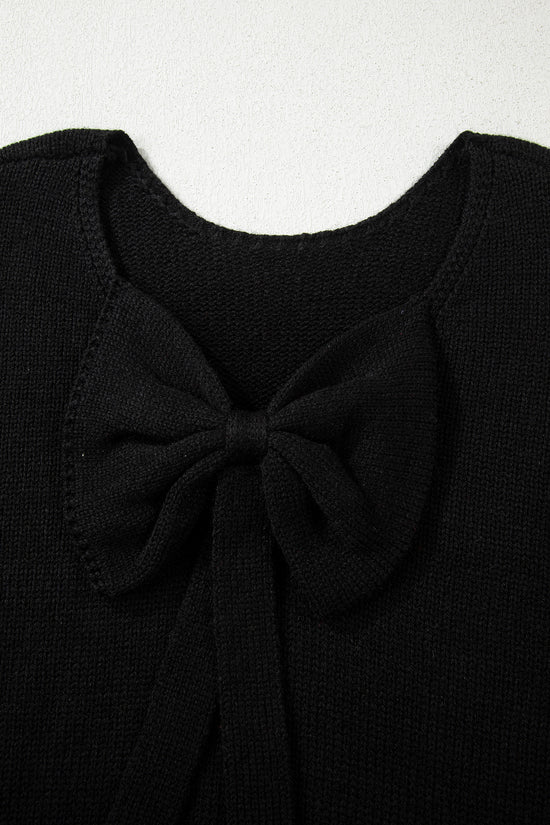 Festive Bow‑Back Backless Jumper