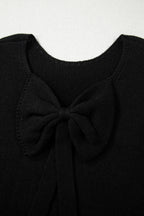 Festive Bow‑Back Backless Jumper