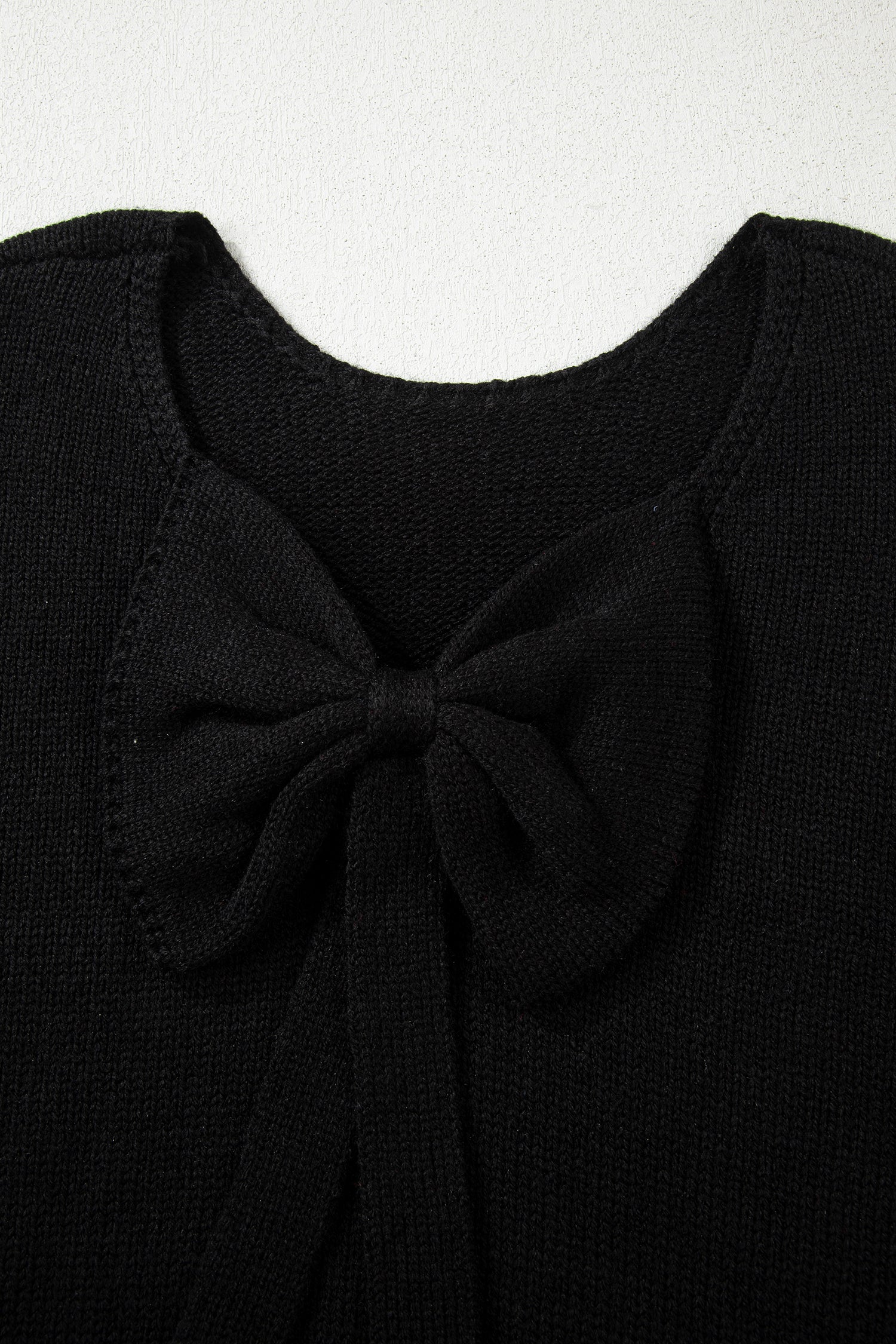 Festive Bow‑Back Backless Jumper