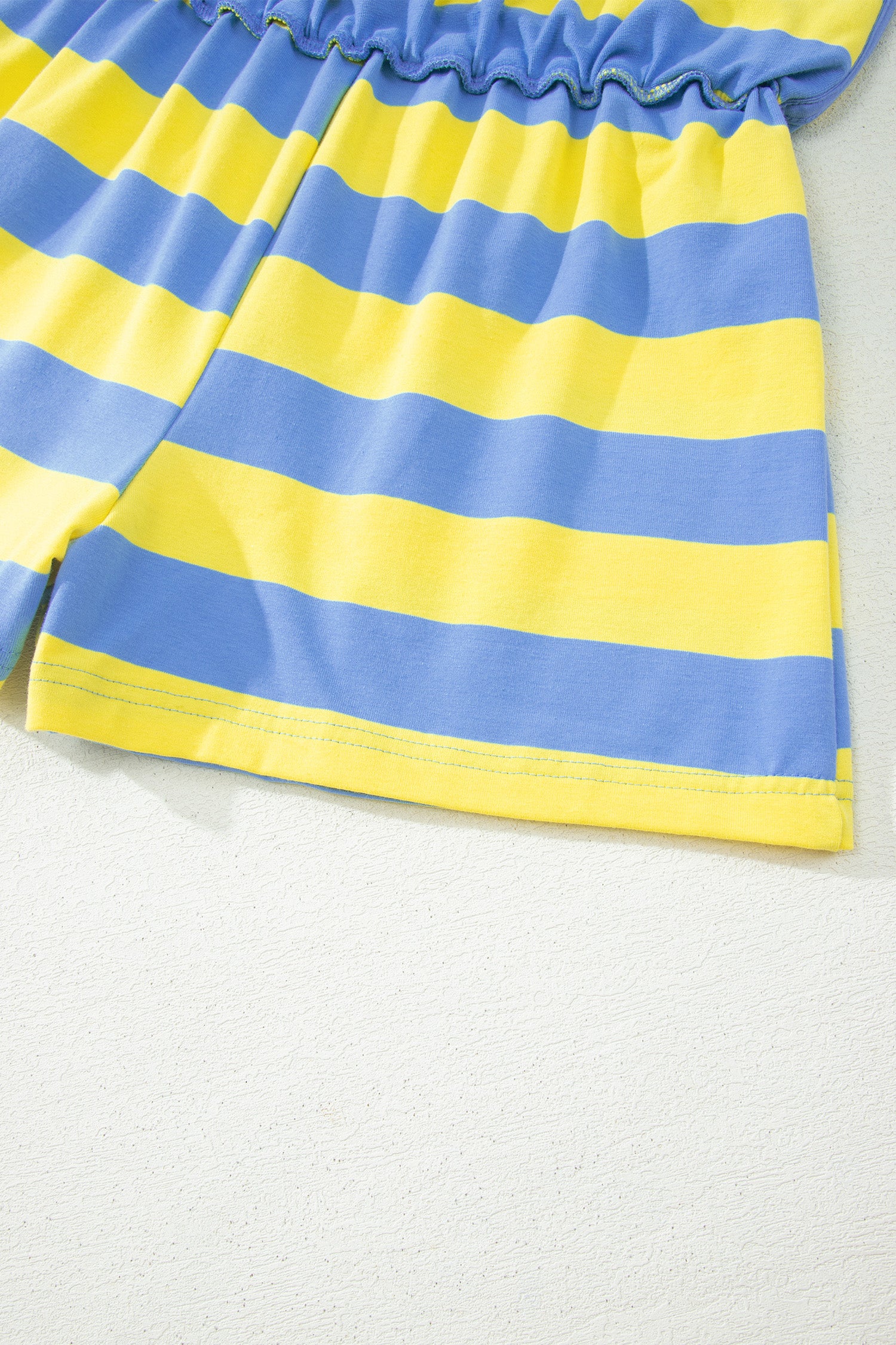 Yellow Stripe Dolman Tee & Drawstring Skort Athletic Set Women UK