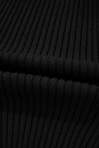 Black Cold Shoulder Choker Neck Sweater