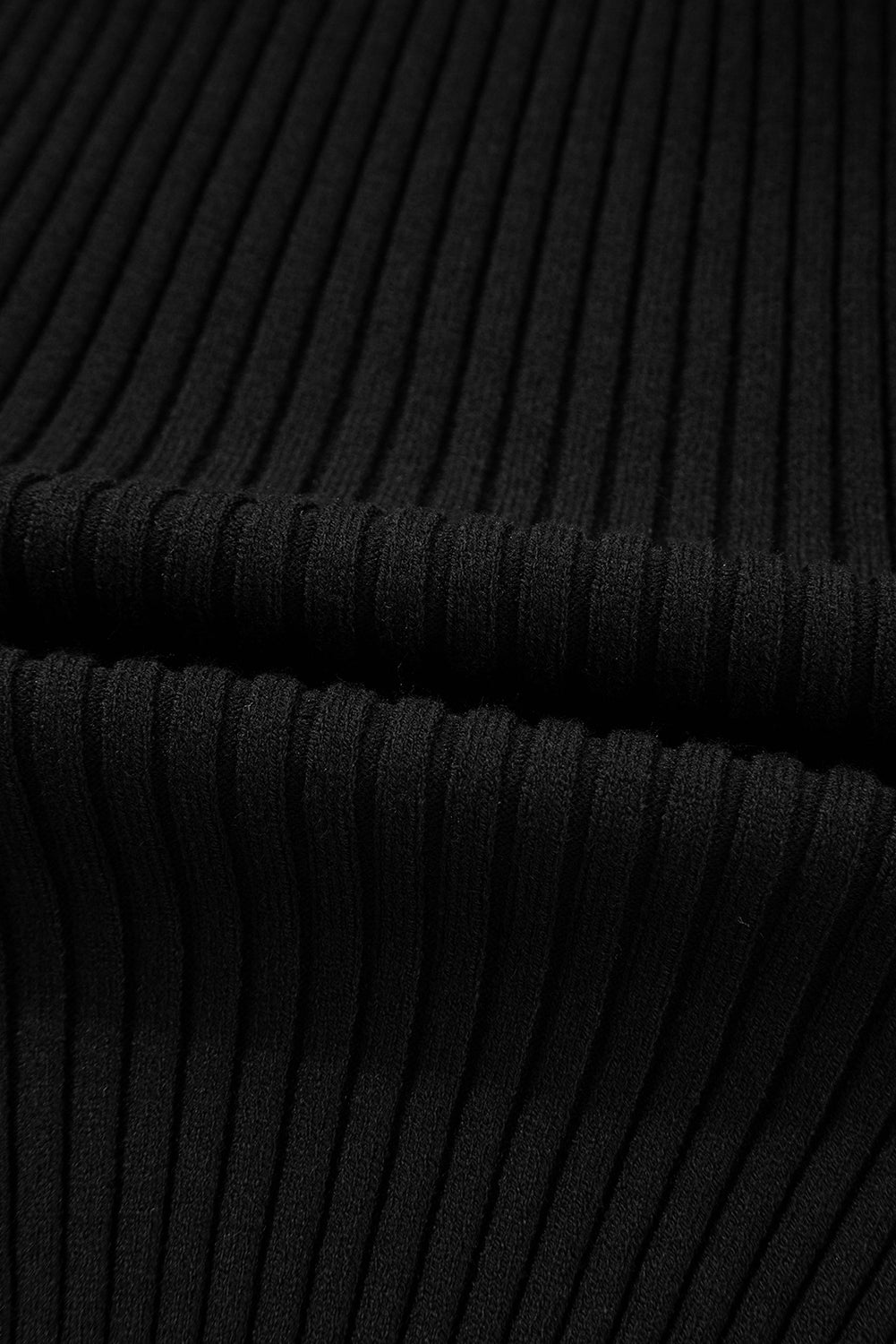 Black Cold Shoulder Choker Neck Sweater