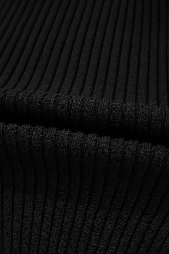 Black cold shoulder choker neck sweater sweaters