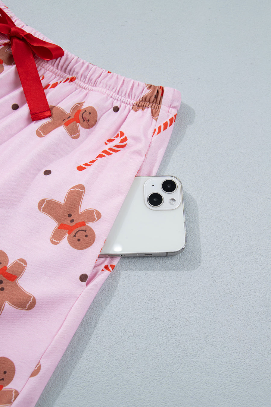 Pink Shell Button Elastic Waist Lounge Set Women UK