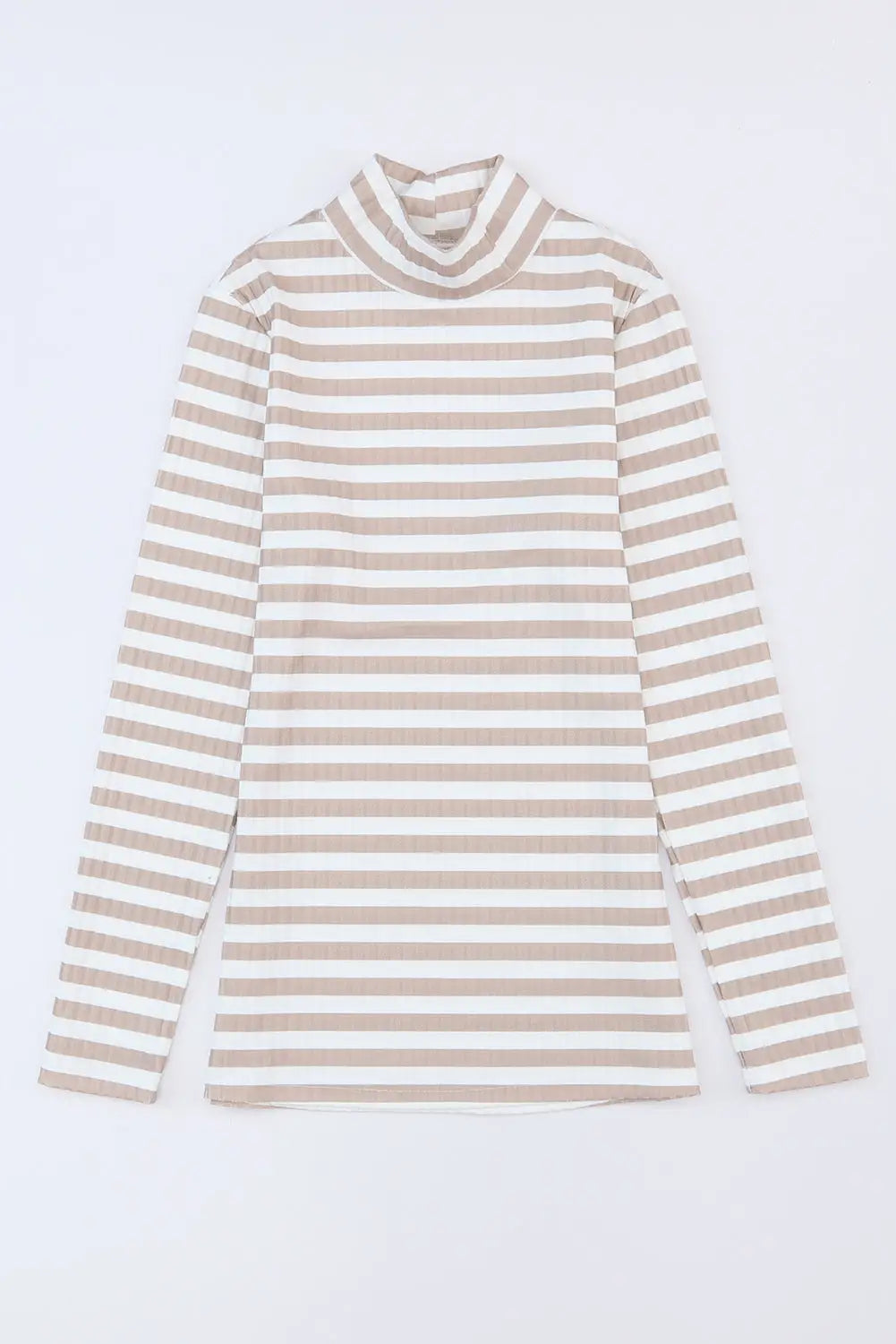 Striped textured knit long sleeve tee clothing tops