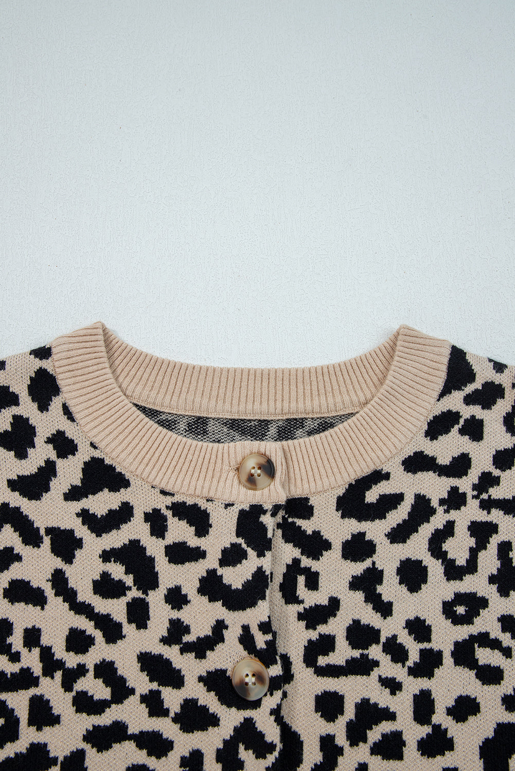 Oversized Chunky Knit Leopard Cardigan