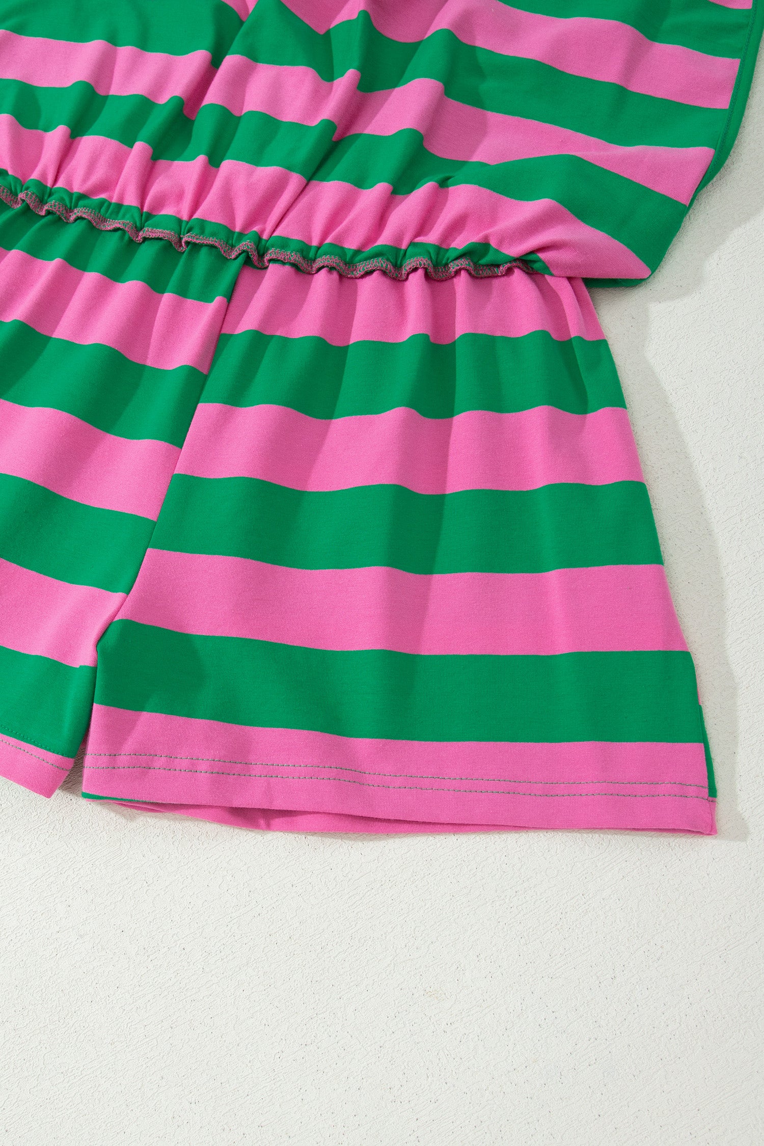 Yellow Stripe Dolman Tee & Drawstring Skort Athletic Set Women UK