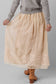 Embroidered Mesh Overlay Flowy Skirt
