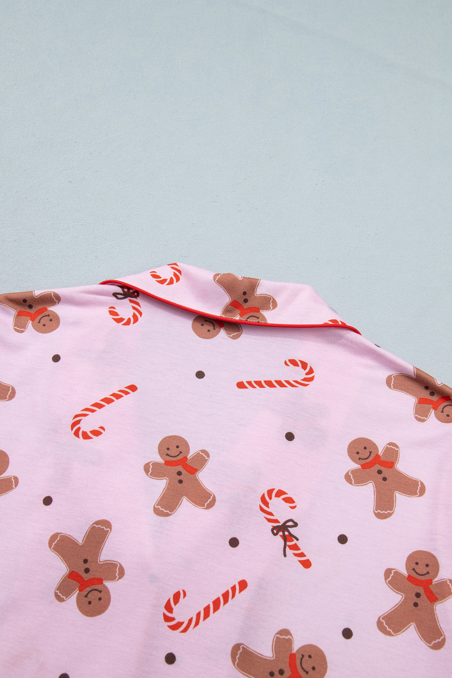 Pink Shell Button Elastic Waist Lounge Set Women UK