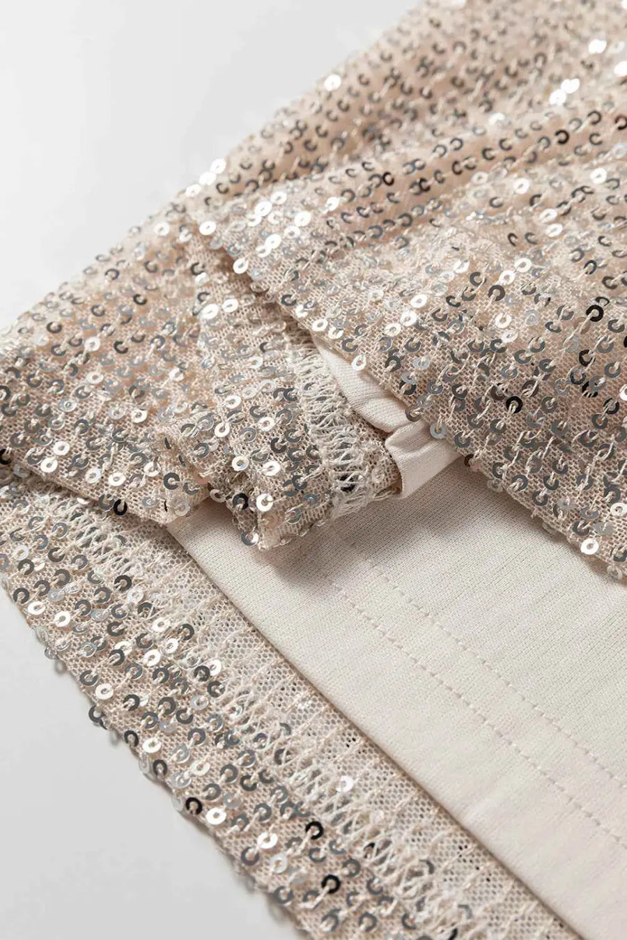 Open back sequin party top – bell sleeves blouses
