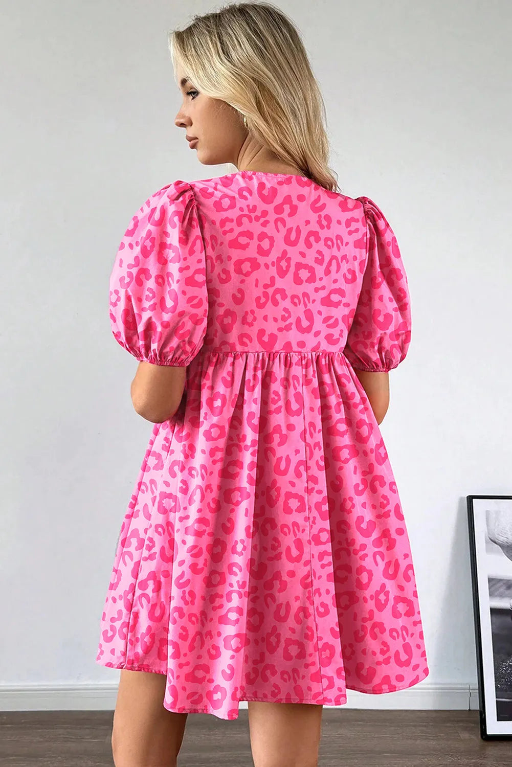 Rose Leopard Chic Dress - Fashionfitz