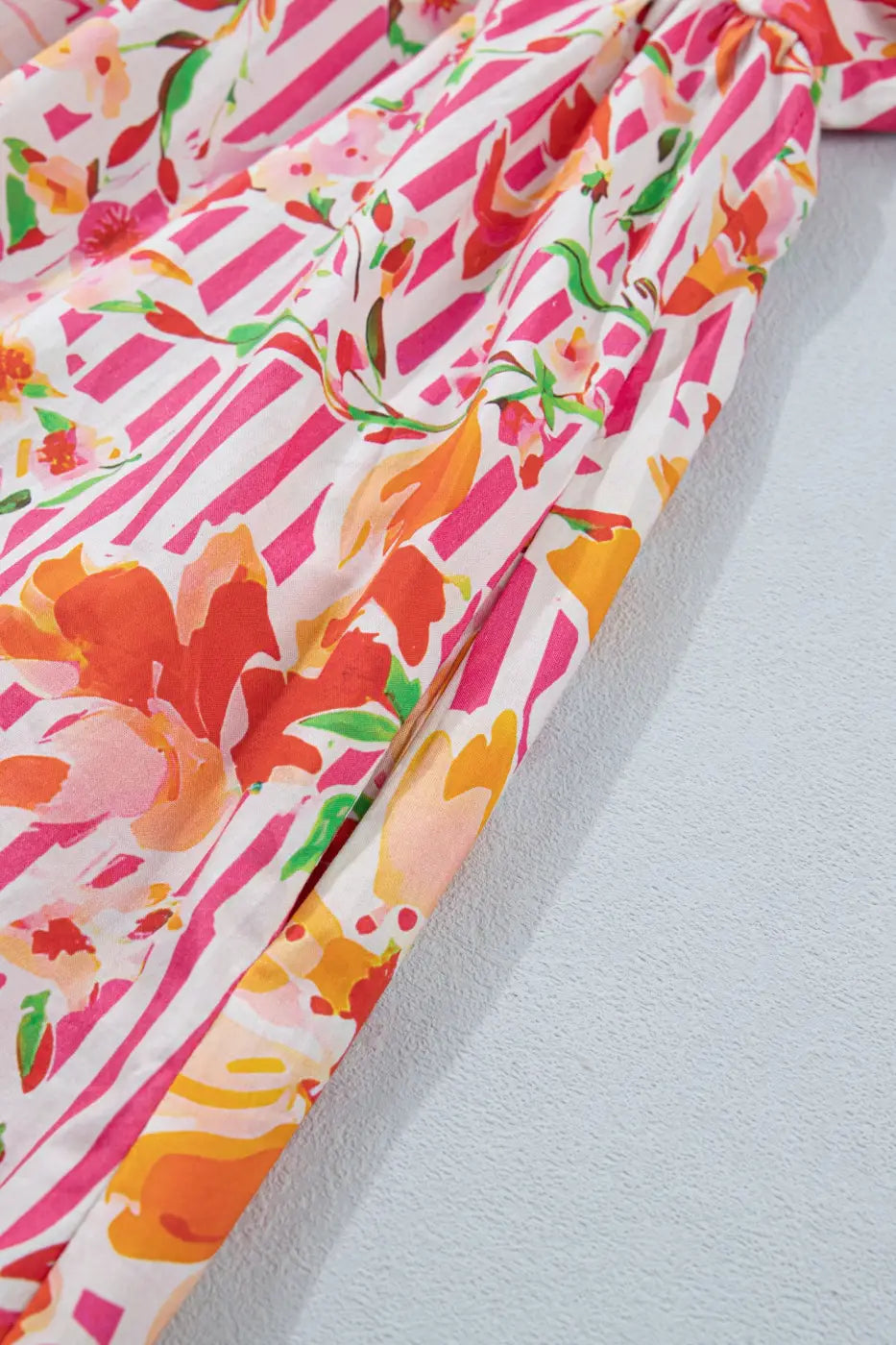 Women’s floral tie neck puff sleeve mini dress | fashionfitz